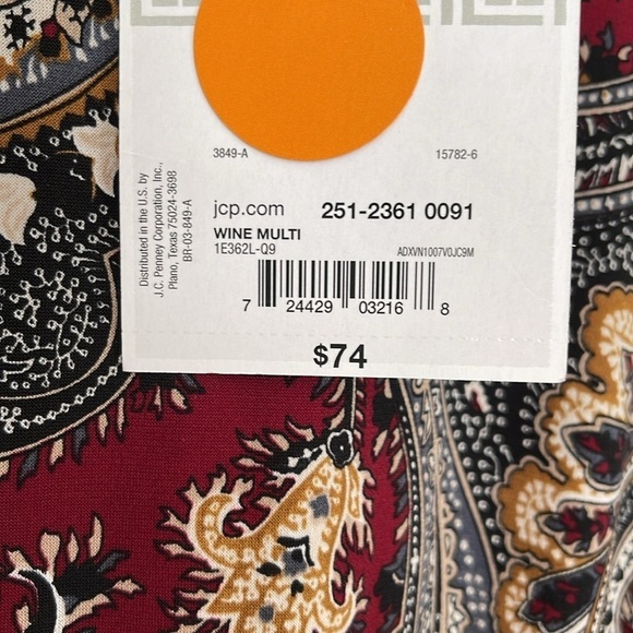 Liz Claiborne Workwear Professional Office Attire Size 16 Dress NWT Wine Multi - Picture 8 of 8